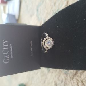 Cubic Zirconia silver ring